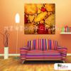 純抽象52 純手繪 油畫 方形 黃紅 暖色系 藝術畫 裝飾 無框畫 裝潢 室內設計 客廳掛畫
