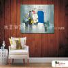 純抽象57 純手繪 油畫 橫幅 灰藍 冷色系 藝術畫 裝飾 無框畫 裝潢 室內設計 客廳掛畫