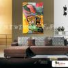 純抽象77 純手繪 油畫 直幅 黃紅 暖色系 藝術畫 裝飾 無框畫 裝潢 室內設計 客廳掛畫