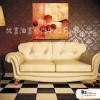 純抽象方130 純手繪 油畫 方形 紅橙 暖色系 藝術畫 裝飾 無框畫 裝潢 室內設計 客廳掛畫