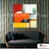 純抽象方148 純手繪 油畫 方形 紅橙 暖色系 藝術畫 裝飾 無框畫 裝潢 室內設計 客廳掛畫