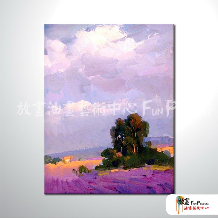 薰衣草田165 純手繪 油畫 直幅 紫色 冷色系 藝術畫 裝飾 無框畫 裝潢 室內設計 實拍影片