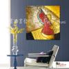 純抽象方04 純手繪 油畫 方形 黃紅 暖色系 藝術畫 裝飾 畫飾 無框畫 裝潢 室內設計 居家佈置