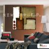 純抽象方37 純手繪 油畫 方形 褐綠 中性色系 藝術畫 裝飾 畫飾 無框畫 裝潢 室內設計 居家佈置