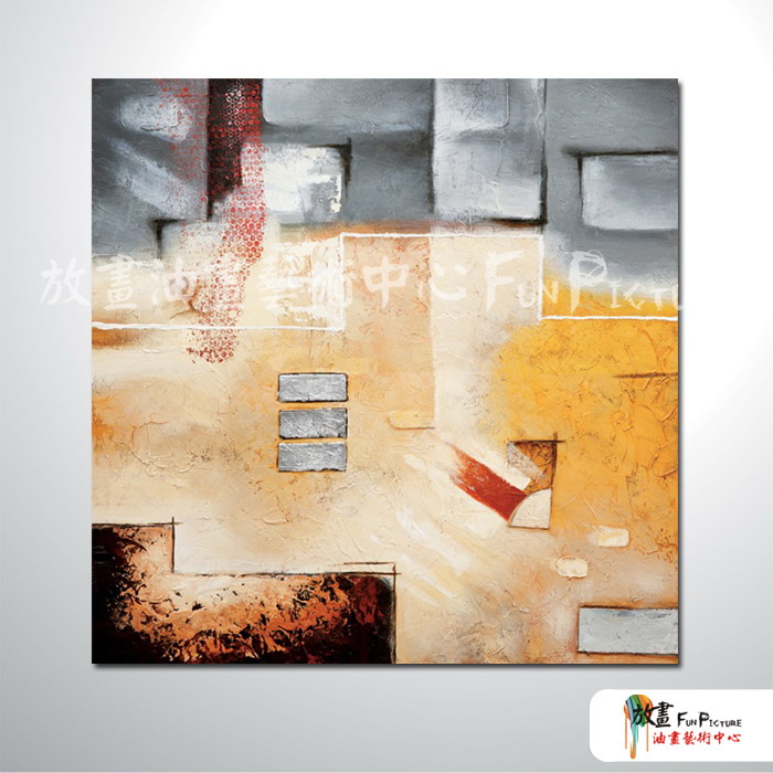 純抽象方45 純手繪 油畫 方形 灰褐 中性色系 藝術畫 裝飾 畫飾 無框畫 裝潢 室內設計 居家佈置