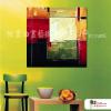 純抽象方56 純手繪 油畫 方形 紅黃 暖色系 藝術畫 裝飾 畫飾 無框畫 裝潢 室內設計 居家佈置