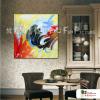 純抽象方83 純手繪 油畫 方形 紅黃 暖色系 藝術畫 裝飾 畫飾 無框畫 裝潢 室內設計 居家佈置
