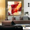 純抽象方100 純手繪 油畫 方形 紅橙 暖色系 藝術畫 裝飾 畫飾 無框畫 裝潢 室內設計 居家佈置