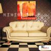 純抽象方101 純手繪 油畫 方形 橙底 暖色系 藝術畫 裝飾 畫飾 無框畫 裝潢 室內設計 居家佈置