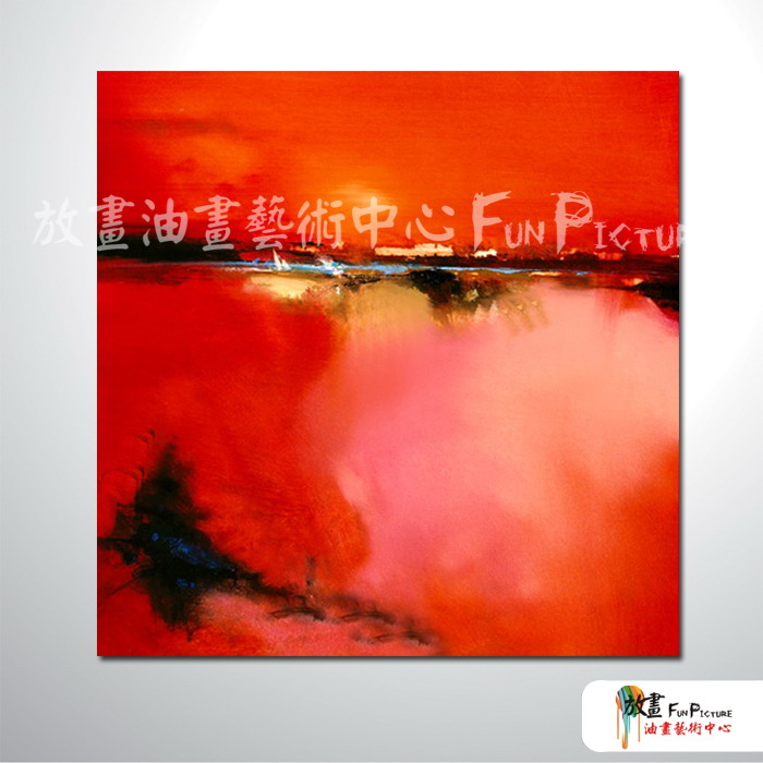 純抽象方107 純手繪 油畫 方形 紅色 暖色系 藝術畫 裝飾 畫飾 無框畫 裝潢 室內設計 實拍影片