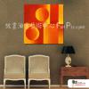 純抽象方110 純手繪 油畫 方形 橙底 暖色系 藝術畫 裝飾 畫飾 無框畫 裝潢 室內設計 居家佈置