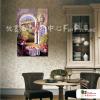 花田葡萄園94 純手繪 油畫 直幅 褐灰 中性色系 無框畫 花海 民宿 餐廳 裝潢 室內設計 居家佈置