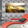 花田葡萄園99 純手繪 油畫 橫幅 黃褐 暖色系 無框畫 花海 民宿 餐廳 裝潢 室內設計 居家佈置