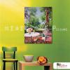 田園花園景43 純手繪 油畫 直幅 褐綠 中性色系 無框畫 民宿 餐廳 裝潢 室內設計 居家佈置