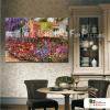 田園花園景72 純手繪 油畫 橫幅 紅褐 暖色系 無框畫 民宿 餐廳 裝潢 室內設計 居家佈置