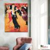 酒吧女郎B54 純手繪 油畫 直幅 紅橙 暖色系 摩鐵 Motel PUB 民宿 餐廳 裝飾 裝潢 室內設計