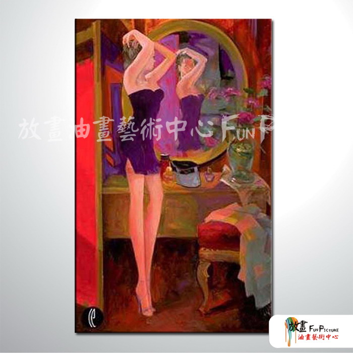 酒吧女郎A10 純手繪 油畫 直幅 紅色 暖色系 摩鐵 Motel PUB 民宿 餐廳 裝飾 裝潢 室內設計