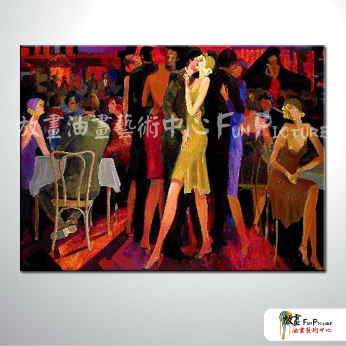 酒吧女郎A18 純手繪 油畫 橫幅 紅色 暖色系 摩鐵 Motel PUB 民宿 餐廳 裝飾 裝潢 室內設計