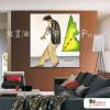 音樂舞蹈人物10 純手繪 油畫 直幅 褐綠 中性色系 Motel PUB 民宿 餐廳 無框畫 室內設計