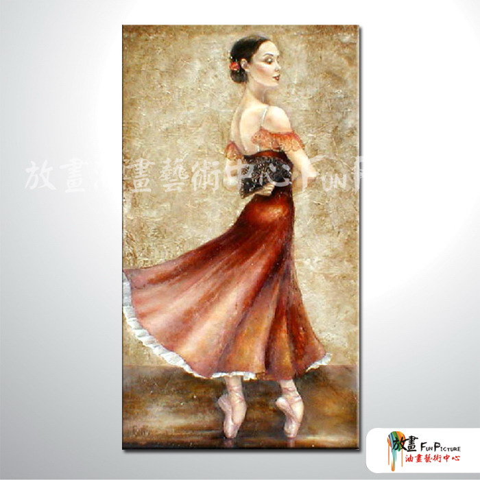 音樂舞蹈人物56 純手繪 油畫 直幅 紅褐 暖色系 Motel 酒店 PUB 民宿 餐廳 無框畫 室內設計