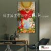 貓咪王國06 純手繪 油畫 直幅 紅黃 暖色系 童話 兒童房 色彩 畫飾 無框畫 裝潢 室內設計