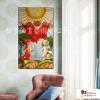 貓咪王國06 純手繪 油畫 直幅 紅黃 暖色系 童話 兒童房 色彩 畫飾 無框畫 裝潢 室內設計