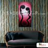 青梅竹馬B 純手繪 油畫 直幅 紅色 暖色系 裝飾 畫飾 無框畫 民宿 餐廳 裝潢 室內設計