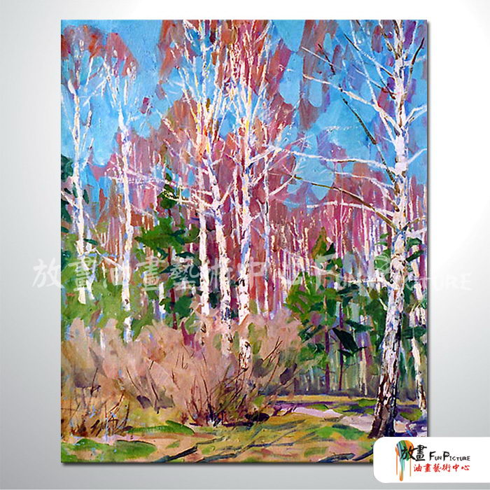 樹林景120 純手繪 油畫 直幅 藍紫 冷色系 山水 藝術畫 風水 民宿 餐廳 裝潢 室內設計 辦公室