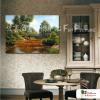 古典風景63 純手繪 油畫 橫幅 褐綠 中性色系 山水 門市 客廳 裝飾 招財 風水 民宿 辦公室