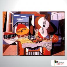 Picasso32 臨摹畢卡索名畫 油畫 橫幅 多彩 暖色系 飯店 民宿 餐廳 裝飾 無框畫 裝潢 實拍影片