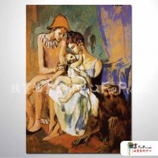 Picasso37 臨摹畢卡索名畫 油畫 直幅 多彩 中性色系 飯店 民宿 餐廳 裝飾 無框畫 室內設計