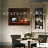 靜物瓷器25 純手繪 油畫 橫幅 紅褐 暖色系 裝飾 畫飾 無框畫 民宿 餐廳 裝潢 室內設計