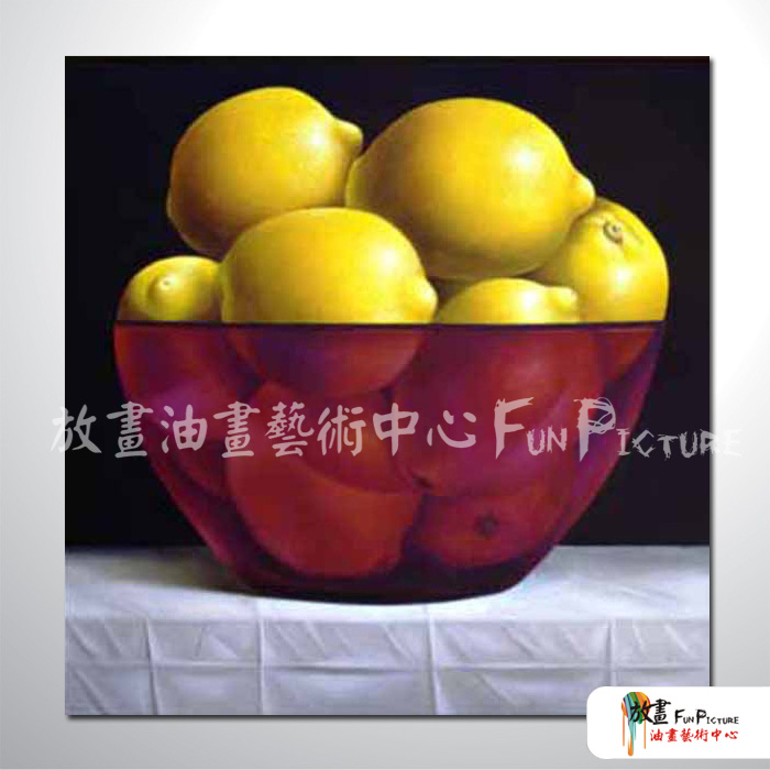 靜物檸檬01 純手繪 油畫 方形 黃色 暖色系 無框畫 成果豐碩 圓圓滿滿 平安大吉 餐廳 掛畫