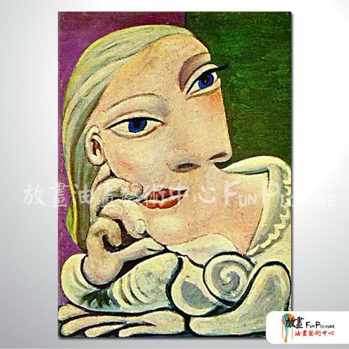 Picasso12 臨摹畢卡索名畫 油畫 直幅 黃紅 暖色系 飯店 民宿 餐廳 裝飾 無框畫 裝潢 室內設計