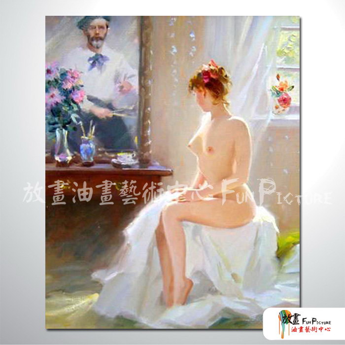 現代人體10 純手繪 油畫 直幅 多彩 暖色系 裸體 裸女 藝術 時尚 摩鐵 旅館 酒店 情趣 裝潢