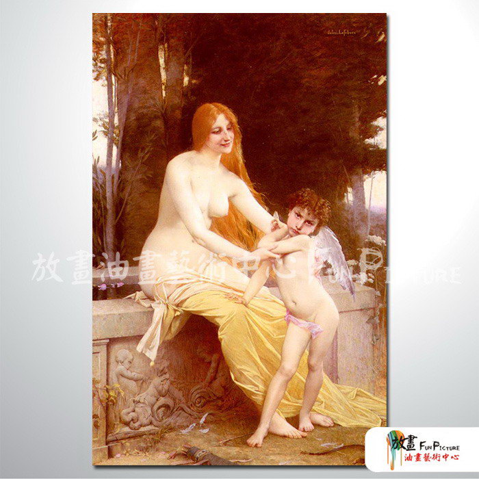 古典宮廷人體03 純手繪 油畫 直幅 鵝黃 暖色系 裸體 裸女 藝術 時尚 摩鐵 旅館 酒店 裝潢