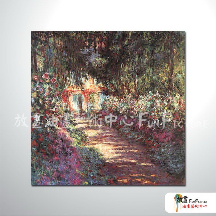 Monet02 臨摹莫內名畫 油畫 方形 多彩 暖色系 印象 Motel PUB 民宿 餐廳 裝飾 實拍影片