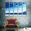 5拼風景大海A17 純手繪 油畫 直幅*5 藍色 冷色系 裝飾 畫飾 無框畫 民宿 餐廳 室內設計