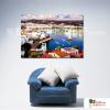 地中海風景A36 純手繪 橫幅 油畫 藍白 冷色系 精選 畫飾 無框畫 民宿 餐廳 裝潢 實拍影片