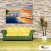 地中海風景A38 純手繪 橫幅 油畫 鵝黃 暖色系 裝飾 畫飾 無框畫 民宿 餐廳 裝潢 室內設計