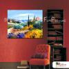 地中海風景A58 純手繪 油畫 橫幅 多彩 暖色系 裝飾 畫飾 無框畫 民宿 餐廳 裝潢 室內設計