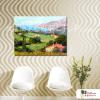 地中海風景A74 純手繪 油畫 橫幅 多彩 冷色系 裝飾 畫飾 無框畫 民宿 餐廳 裝潢 室內設計
