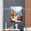 地中海風景A91 純手繪 油畫 直幅 多彩 暖色系 裝飾 畫飾 無框畫 民宿 餐廳 裝潢 室內設計