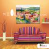 地中海風景A94 純手繪 油畫 橫幅 多彩 暖色系 裝飾 畫飾 無框畫 民宿 餐廳 裝潢 室內設計