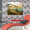 地中海風景A98 純手繪 油畫 橫幅 鵝黃 暖色系 裝飾 畫飾 無框畫 民宿 餐廳 裝潢 室內設計