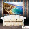 地中海風景A100 純手繪 油畫 橫幅 藍色 冷色系 裝飾 畫飾 無框畫 民宿 餐廳 裝潢 室內設計