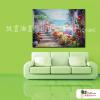 地中海風景A108 純手繪 油畫 橫幅 多彩 暖色系 裝飾 畫飾 無框畫 民宿 餐廳 裝潢 室內設計