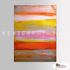 純抽象B107 純手繪 油畫 直幅 紅黃 暖色系 層色 畫飾 無框畫 民宿 餐廳 裝潢 實拍影片