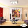 純抽象A059馬 純手繪 油畫 方形 紅橙 暖色系 精選 畫飾 無框畫 民宿 餐廳 裝潢 室內設計