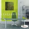純抽象A093 純手繪 油畫 方形 綠色 冷色系 裝飾 畫飾 無框畫 民宿 餐廳 裝潢 室內設計